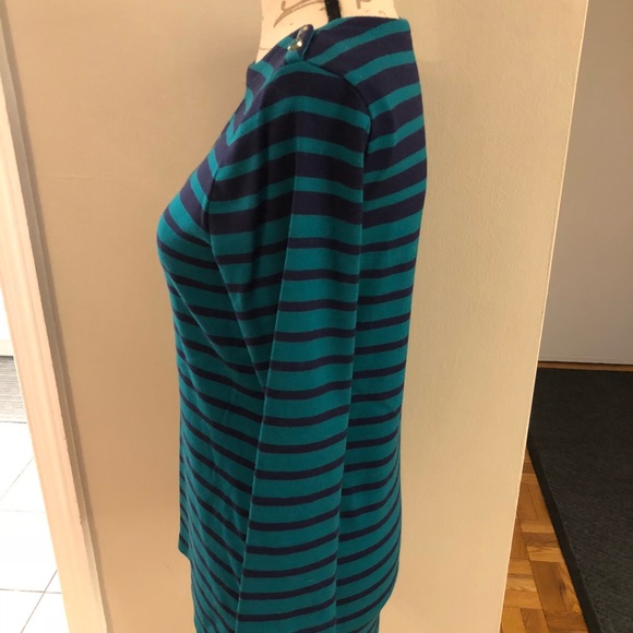 Lands’ End Striped 3/4 Sleeved Shirt Size M - Picture 3 of 5